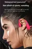 New Bluetooth 5.0 S.Wear E6 무선 휴대폰 이어폰 뼈 전도 이어폰 이어폰 마이크가있는 야외 스포츠 헤드셋 안드로이드 폰 검은 빨간색