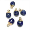 Charms smyckesfyndkomponenter 8x8mm natursten lapis lazi turkoshänge diy för druzy armband halsband örhängen som gör droppe d