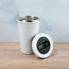 Two lids!!!500ml Sublimation integral straw cups 304 Stainless Steel Double Walled tumbler with Mental Straw Brush Travel Cold Drink Cup Iced Coffee Z11