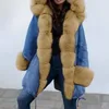 Parkas en duvet pour femmes Laamei fausse fourrure Long manteau hiver femmes décontracté à capuche manches épais pardessus femme en peluche manteaux de haute qualité Luci22