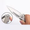 Promotion Flipper Folding Knife M390 Satin Finish Blade TC4 Titanium Alloy Handle Ball Bearing Fast Open EDC Pocket Knives