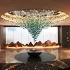 Modern Stone Crystal LED Chandelier For Living Room Lobby Large Luxury Cristal Lighting Fixtures Indoor Home Decor Hanging Lamps