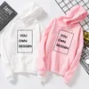 Männer Frauen Custom Thicken Hoodies Sweatshirt DIY P o Text Print Hoodie Angepasstes Sweatshirt hochwertige Streetwear 220616