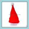 Imprezy czapki świąteczne zaopatrzenie domowe cena ogrodowa cena 1500pcs czerwony santa claus hat tra miękki plusz świąteczny cosplay ch dhwuw