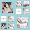 Bandringen Sieraden Blue Cubic Zirkon 925 Sterling Sier Heart Ring For Women Fashion Korean Engagement Hand Promise Wedding Drop Delivery 202