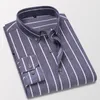 Men's Dress Shirts Formal For Men Striped Long Sleeved Slim Fit Business Spring And Summer Man's Clothing Plus Size M-5XLMen's