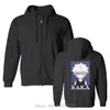 Hunter X Hunter Hoodies Killua Zoldyck Baka Classic Comic Classic Anime Japan Cotton Unisex Fleece Zipper Sweatshirts Men Jacket