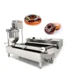 Rostfritt stål Double Row Donut Machine Fryer Assembly Line för att göra munkar