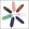 Arts et artisanat 7 Chakra Set Reiki Pierre Naturelle Cristal Pierres Ornements Hexagone Prisme Quartz Yoga Énergie Perle Guérir Sports2010 Dhs2M