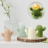 Creatieve cactus kaarsen Handgemaakte sojabonenwas voor woningdecoratie PO Props Diy Candle Birthday Gift Souvenir Dh9484