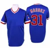 Mens Greg Atlanta 31 Maddux Baseball Jerseys 30th Vintage 1995 costura cinza camisetas vermelhas cinza camisetas azul retro