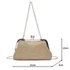 Golden Evening Bag luksusowe torebki torebki Pearl z koralikami kryształowe ramię crossbody wesel