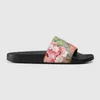 Ontwerpers slippers voor mannen dames bloemenglaasjes vrouw flats platform sandalen rubber brokaat tandwielbodems slippers gestreepte strand causale schoenen loafers schuifregelaars schuifregelaars