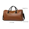 Vintage duffel bags Leather Print Travel Business Bag Large Capacity Fashionable Versatile Handbag Simple Fitness Swimming Shoulder Bag 220626
