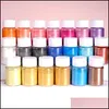 Other Jewelry Tools Equipment Pcs/Set Mixed Color Resin Diy Making Craft Glowing Powder Luminous Pigment Set C Dhzlc