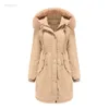겨울 2022 년 패션 블랙 카키 퀼트 여성 지퍼 업 재킷 벨벳 후드 디자인 여성 파카 바람 방전 따뜻한 재킷 3xl 4xl l220725