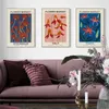 Gemälde Blumenmarkt abstrakte Farbe Botanische nordische Vintage Poster Wandkunst Drucke Leinwand Malerei Dekoration Bilder für Wohnzimmer
