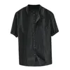 Koszulki męskie duże s-5xl man bawełniany lniany bluzka bluzka letnia cienki obroń