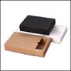 Packing Boxes Office School Business Industrial Black Kraft Gift Package Card Box White Paper Der Cardboard Favors Packaging Drop Delivery