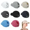 8 färger Kvinnor Ponytail Baseball Caps Messy Ball Hats Outdoor Golf Sports Washed Cotton Caps Casual Summer Sun Visor Snapback Hat M4186
