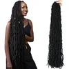 Cabelo de crochê macio locs 36 polegadas longo natural encaracolado dreadlocks extensões onda deusa tranças falsas 2204026308849