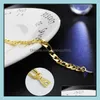 Chains Necklaces Pendants Jewelry 5Mm Gold Bracelet For Men Sier Link Chain Bracelets 19-23Cm Fashion Wholesale - 0769Wh Drop Delivery 202