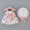Girl039s Dresses Summer Lovely Baby Girls Dress Hats 2PCS Watermelon Printed Bowknot Strapless ALine Mini SundressGirl039s5220239