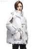 Hooded Down Cotton Jacket Women 2022 Winter New Mid-Längd Outer Wear Top Korean Version NICHE Fashion Print Jacket L220730