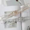 Ceintures mode ceinture transparente coréenne petite robe coeur boucle ardillon pour les femmes diamant clouté perle jean ceinture ceintures Smal22