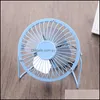 Other Household Sundries Creative Mini Usb Fan Metal 360 Rotate Charge Of Dha0Z