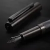 Luksusowy bohater Black Forena Fountain Pen Niezwykle ciemny czarny biuro Business Szkoła