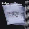 StoBag Customized Size Style Thickess Frosted Clear Plastic Package Cloth Travel Storage Bag Custom D220704