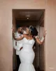 Роскошная русалка 2022 свадебное платье плюс размер кружевные аппликационные пляжные свадебные платья с бисером ванидо де Нойва BC14016 B0728G02