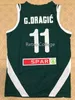 XFLSP # 11 Goran Dragic Slovenië Eurobasket 2011 Trikot Camiseta Retro Basketbal Jersey Heren Gestikte Aangepaste Naam Jerseys
