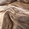 Winter Flannel Duvet Cover 1pcs Mjuk varm Korall Fleece Håll varma sängkläder täcker 220x240 Tvätta sängkläder Hemtextiler CX220317