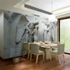 3D graue geprägte klassische Angels-Foto-Hintergrundbilder für Wände moderne abstrakte Kunst Mural Papel de Parde 3D Wandpapiere Wohnkultur