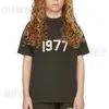 grife infantil oversize camiseta solta t-shirt tops 1977 impressão de letra streetwear verão crianças meninos meninas roupas de alta rua manga curta algodão camiseta casual