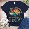 Inte ömtålig som en blomma friagile som en bombkvinnlig t -shirt feministisk kvinnlig vintage boho tshirts kvinna rättigheter equlity topps 220801