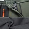 Winter Pants Men Outdoor Thicken Fleece Soft Shell Trousers Waterproof Windproof Warm Breathable Stretch Sports Cargo 220325