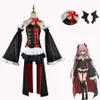 Sonun Seraph Krul Tepes Cosplay Kostüm Kıyafetleri Elbise Karnaval Kadın Üniformaları Cadılar Bayramı için Peruk