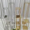 decoration Display metals Wedding Metal Flower Floor Vases Column Flower Stand Round Centerpieces Vase imake190