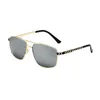 Erkekler için lüks güneş gözlükleri kadın metal çerçeve vintage güneş gözlükleri yüksek kaliteli klasik UV400 gözlük kutu