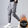 Autumn Men Pants Hip Hop Harem Joggers Male Trousers Mens Solid Multipocket Cargo Skinny Fit Sweatpants 220815