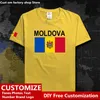 Moldavia Moldovan MDA MD T-shirt in cotone personalizzato Jersey Fans Nome fai da te Numero Tshirt Moda Hip Hop T-shirt casual allentata 220616