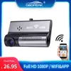 미니 자동차 DVR 풀 HD P 숨겨진 카메라 나이트 비전 드라이빙 레코더 Wi -Fi 전화 앱 H 주차 비디오 감시 대시 캠 J220601