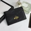 Designer Card Holder Men Womens Cards Holders Black Lambskin Mini Wallets Coin purse Leather Bag Handbags Tiger Snake Cardholder