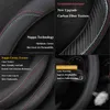 Skórzana okładka kierownicy z włókna węglowego dla Chery Tiggo 8 Arrizo 5 Pro Gx 5x Eq7 Chery Tiggo 7 Pro 2018 2019 2020 Akcesoria J220808