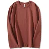 T017 Autumn Winter T-Shirts 290g Heavy Weight Premium Cotton Simple Basic Thicken Brushed Solid Color Casual Long Sleeve Tees T220808