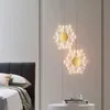 Lámparas colgantes Lámpara LED de copo de nieve moderna Luz de noche nórdica Iluminación interior Sala de estar Cocina Decoración del hogar Luz colgante Colgante