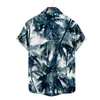 Camisas casuais masculinas Hawaiian Manga curta de manga curta Botão de praia Down Bloups machos química havaienne hommemen's